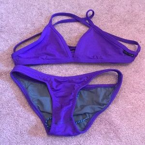 Jolyn Purple Triangle Bikini Set